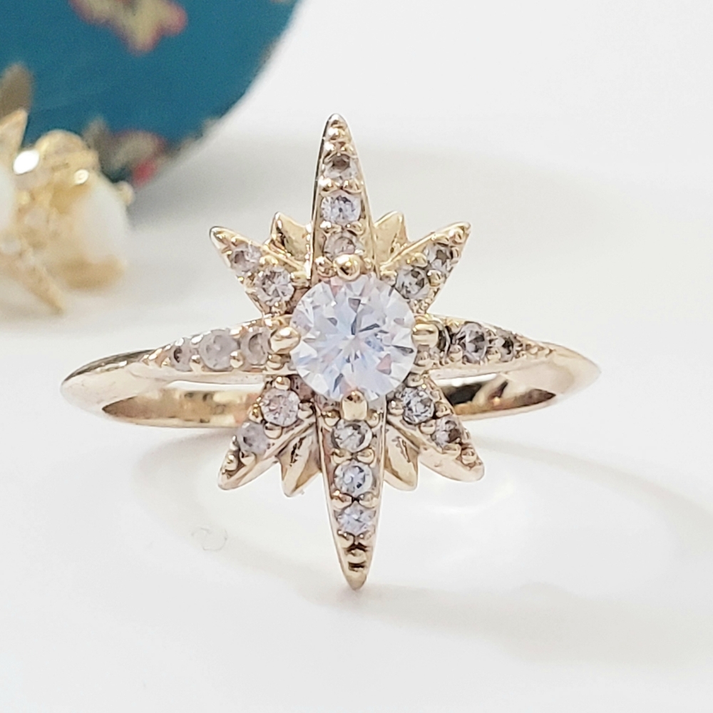 Luna Celestial Crystal Star Ring